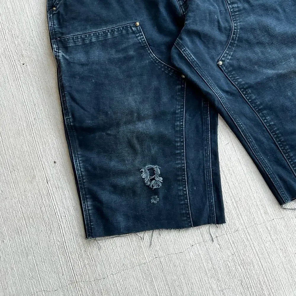Carhartt black double knee work wear carpenter shorts